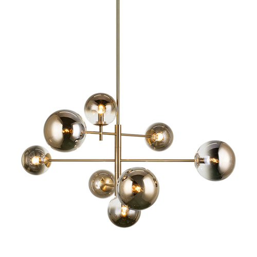 Matteo Lighting Matteo Lighting Averley Aged Gold Brass Chandelier C70708AGAG