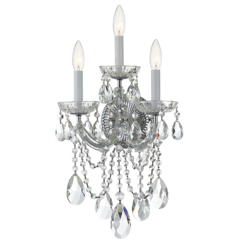 Crystorama Lighting Crystorama Lighting Maria Theresa Polished Chrome Sconce 4423-CH-CL-S