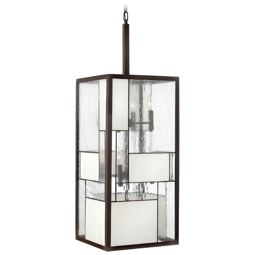 Hinkley Pendant Light with Copper Glass in Buckeye Bronze by Hinkley Lighting 4576KZ
