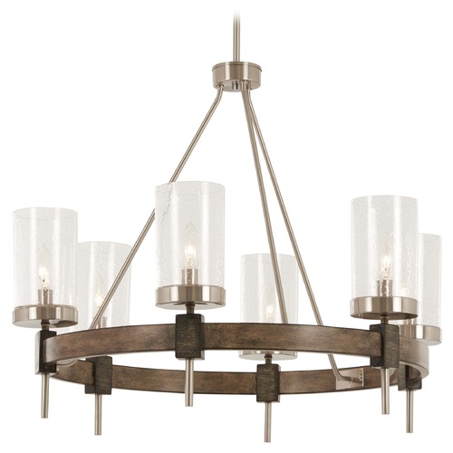 Minka Lavery Bridlewood Stone Grey with brushed Nickel Chandelier by Minka Lavery 4636-106