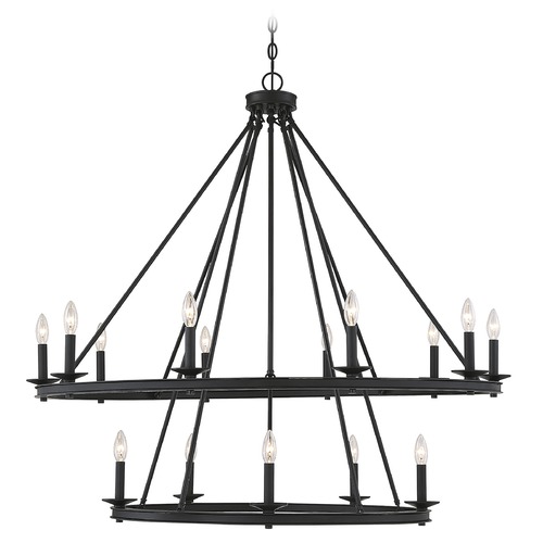 Savoy House Middleton Matte Black Chandelier by Savoy House 1-312-15-89