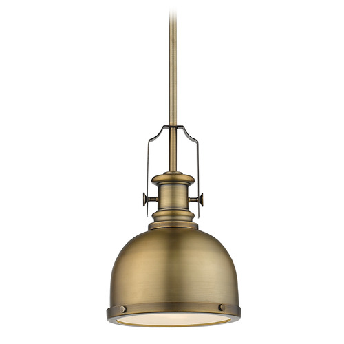 Z-Lite Melange Heritage Brass Mini Pendant by Z-Lite 725MP-HBR