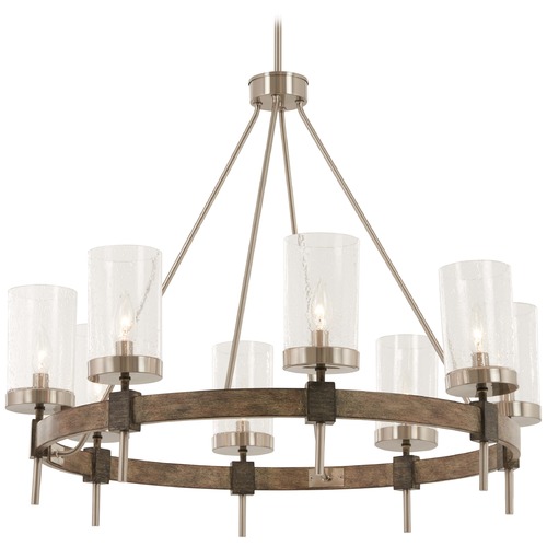 Minka Lavery Bridlewood Stone Grey with brushed Nickel Chandelier by Minka Lavery 4638-106