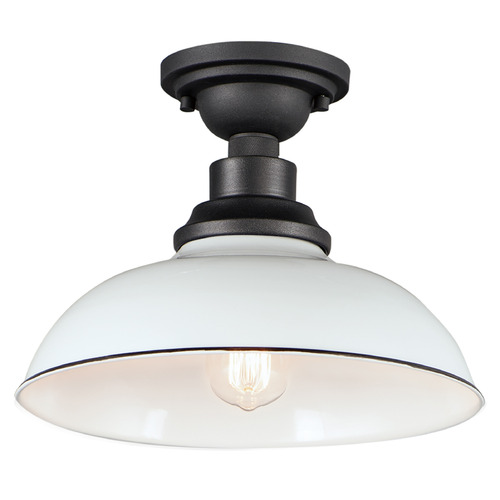 Maxim Lighting Maxim Lighting Granville White & Black Close To Ceiling Light 35110WTBK