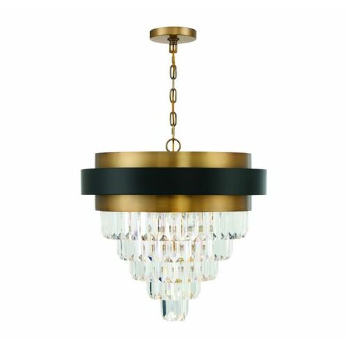 Savoy House Marquise 4-Light Chandelier in Matte Black & Warm Brass by Savoy House 1-1669-4-143