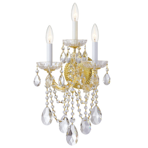 Crystorama Lighting Crystorama Lighting Maria Theresa Gold Sconce 4423-GD-CL-S
