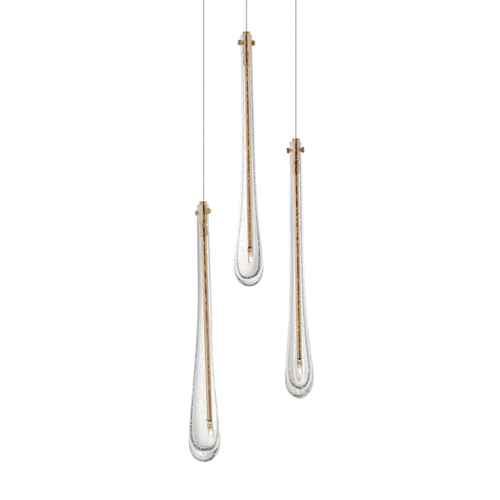 ET2 Lighting Stillo 3-Light Multi-Pendant in Gold by ET2 Lighting E24213-118GLD