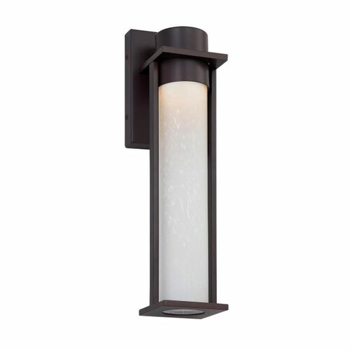 Justice Design Group Wooster LED Outdoor Wall Light in Black by Evolv by Justice Design Group FSN-7162W-ETCH-MBLK