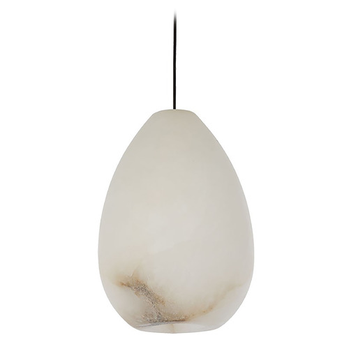 Visual Comfort Modern Collection Alina Alabaster Small Pendant in Polished Nickel by VC Modern SLPD545ALBN