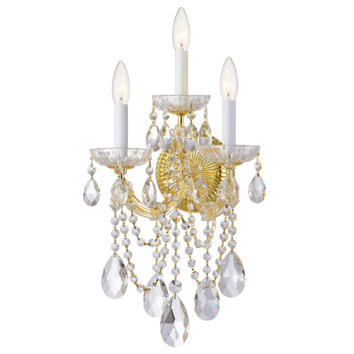 Crystorama Lighting Crystorama Lighting Maria Theresa Gold Sconce 4423-GD-CL-SAQ