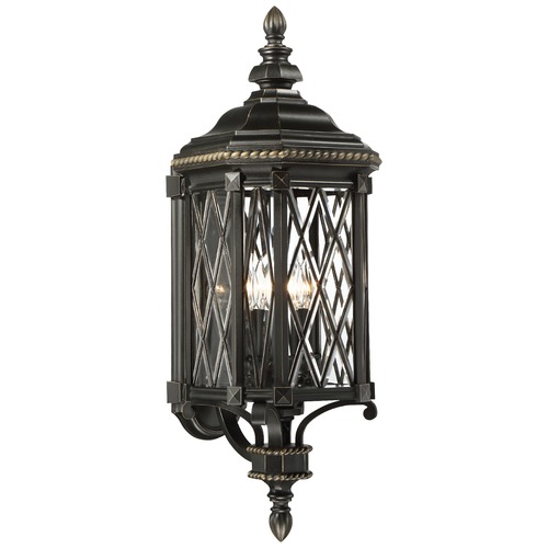 Minka Lavery Bexley Manor Black with Gold Outdoor Wall Light by Minka Lavery 9322-585