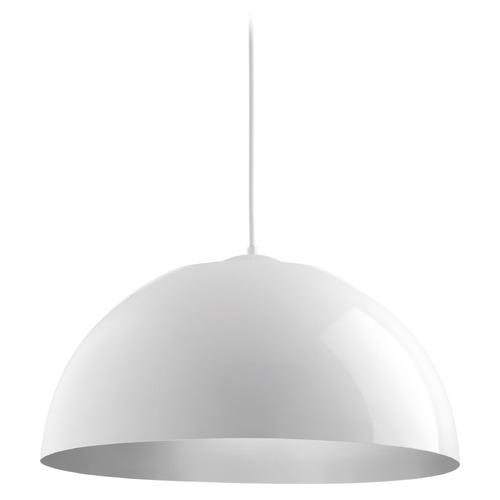 Progress Lighting LED White Dome Pendant by Progress Lighting P5342-3030K9