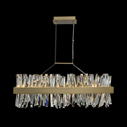 Allegri Lighting Glacier 36-Inch LED Linear Pendant in Gold by Allegri Crystal 030252-038