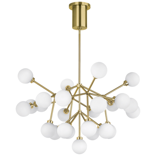 Visual Comfort Modern Collection Mara LED Chandelier in Aged Brass with White by VC Modern 700MRAWR-LED927