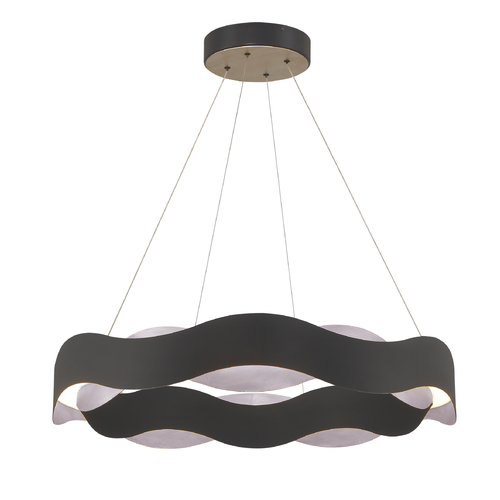 Eurofase Lighting Vaughan 34-Inch LED Chandelier in Silver & Black by Eurofase Lighting 31384-021
