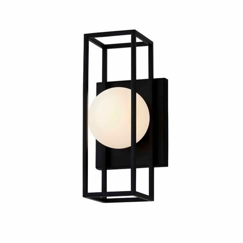 Justice Design Group Float LED Outdoor Wall Light in Black by Evolv by Justice Design Group FSN-7182W-OPAL-MBLK