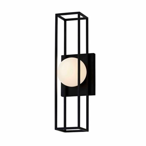 Justice Design Group Float LED Outdoor Wall Light in Black by Evolv by Justice Design Group FSN-7184W-OPAL-MBLK