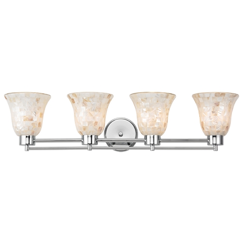 Design Classics Lighting Bathroom Light with Mosaic Glass - Four Lights 704-26 GL9222-M