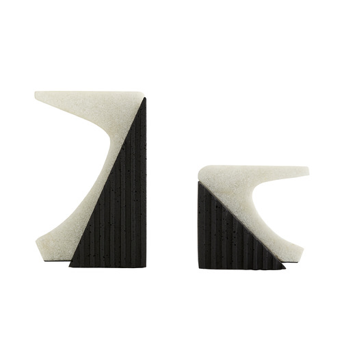 Arteriors Home Lighting Jordono Bookends Set of 2 in Ivory & Charcoal by Arteriors Home 9112