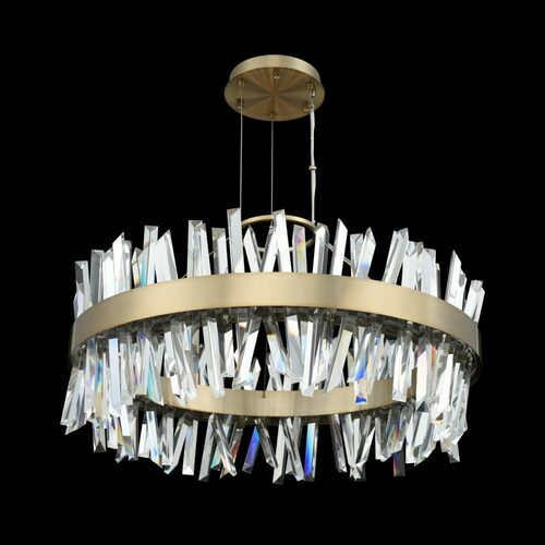 Allegri Lighting Glacier 32-Inch LED Crystal Pendant in Gold by Allegri Crystal 030255-038