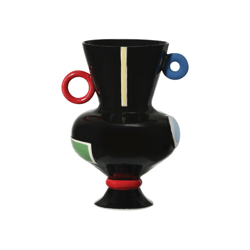 Currey and Company Lighting Fauvist Small Vase in Black by Currey & Company 1200-1091