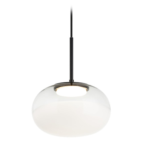 Matteo Lighting Matteo Lighting Jayce Matte Black LED Pendant Light with Bowl / Dome Shade C60511MBWH
