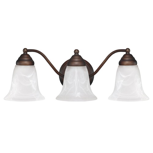 Capital Lighting Brady 19-Inch Vanity Light in Burnished Bronze with Faux Alabaster by Capital Lighting 1363BB-117