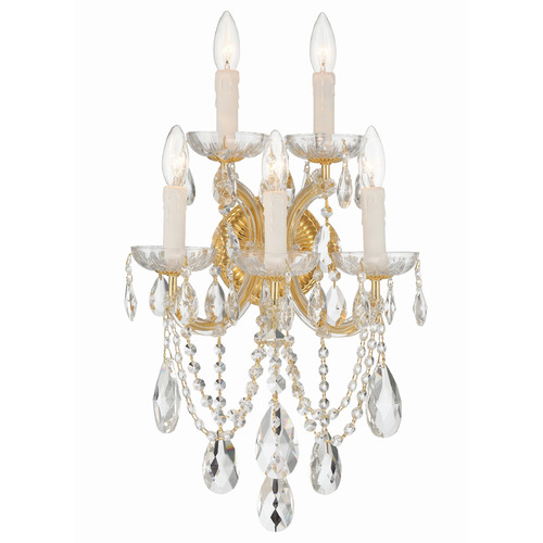 Crystorama Lighting Crystorama Lighting Maria Theresa Gold Sconce 4425-GD-CL-SAQ