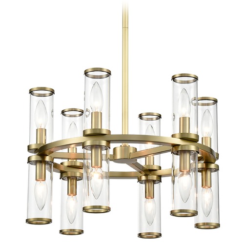 Alora Lighting Revolve Natural Brass Chandelier by Alora Lighting CH309066NBCG