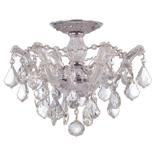 Crystorama Lighting Crystorama Lighting Maria Theresa Polished Chrome Semi-Flushmount Light 4430-CH-CL-S