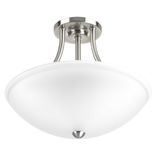 Progress Lighting Gather LED Brushed Nickel LED Semi-Flush Mount by Progress Lighting P350088-009-30