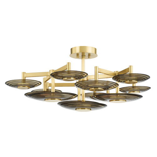 Hudson Valley Lighting Griston 44-Inch LED Semi-Flush Mount in Aged Brass by Hudson Valley PI1892609-AGB