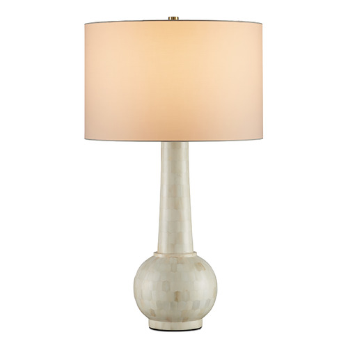 Currey and Company Lighting Currey and Company Osa Natural Bone Table Lamp with Drum Shade 6000-0988