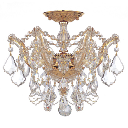 Crystorama Lighting Crystorama Lighting Maria Theresa Gold Semi-Flushmount Light 4430-GD-CL-S
