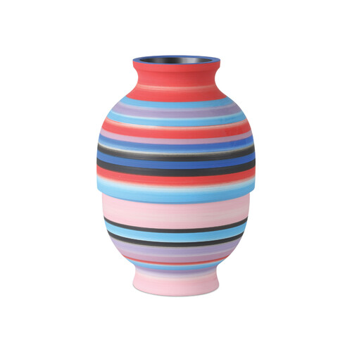 Currey and Company Lighting Happy 80s Small Bright Blue & Red Vase by Currey & Company 1200-1096