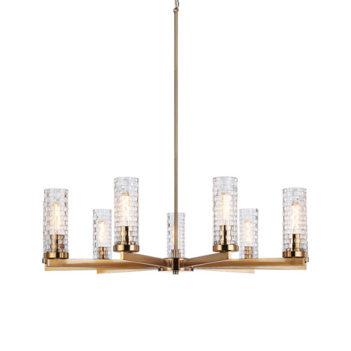 Matteo Lighting Matteo Lighting Weaver Aged Gold Brass Chandelier C32109AG