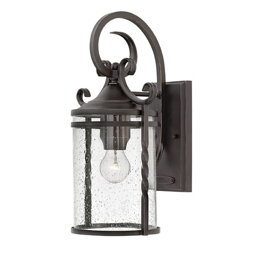 Hinkley Traditional Seeded Glass Outdoor Wall Light Black by Hinkley Lighting 1144OL-CL