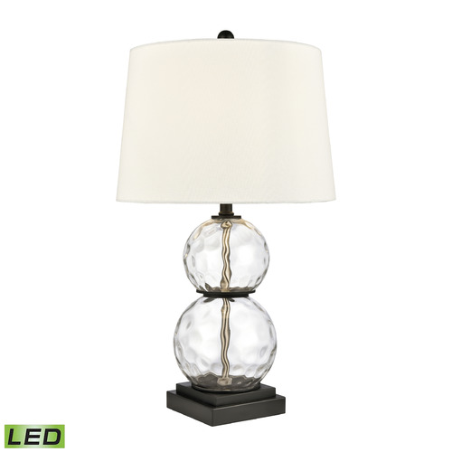Elk Lighting Elk Lighting Forsyth Clear & Matte Black LED Table Lamp with Empire Shade S0019-9485-LED