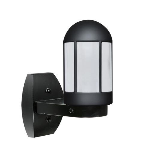 Besa Lighting Frosted Glass Outdoor Wall Light Black Costaluz by Besa Lighting 315157-WALL-FR