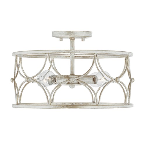 Capital Lighting Ricci 15.25-Inch Winter White Semi-Flush Mount by HomePlace by Capital Lighting 243341WW