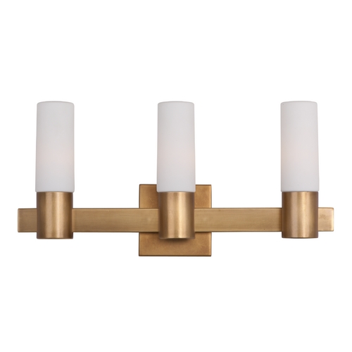 Maxim Lighting Mid-Century Modern Bathroom Light Brass Contessa by Maxim Lighting 22413SWNAB