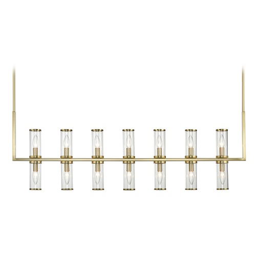 Alora Lighting Revolve 47.25-Inch Linear Chandelier in Natural Brass by Alora Lighting LP309077NBCG