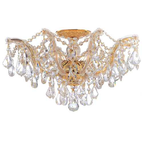 Crystorama Lighting Crystorama Lighting Maria Theresa Gold Semi-Flushmount Light 4437-GD-CL-S