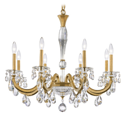 Schonbek Lighting Schonbek Worldwide Lighting San Marco Heirloom Gold Crystal Chandelier S8608N-22R