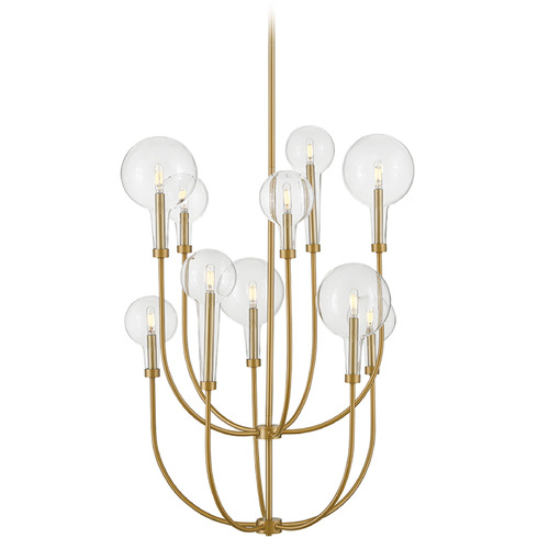 Hinkley Alchemy Lacquered Brass LED Chandelier by Hinkley Lighting 30527LCB