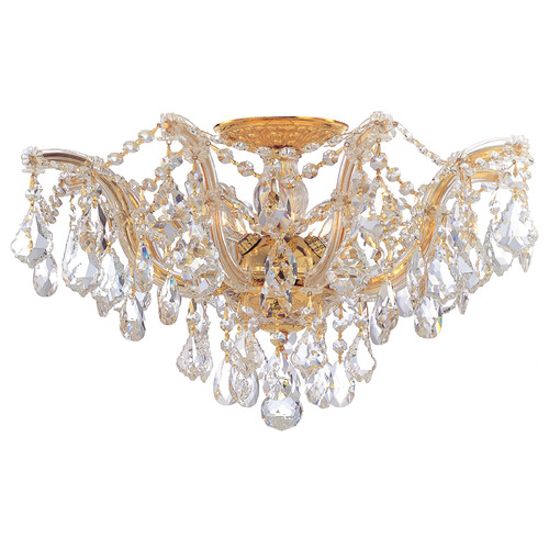 Crystorama Lighting Crystorama Lighting Maria Theresa Gold Semi-Flushmount Light 4437-GD-CL-SAQ