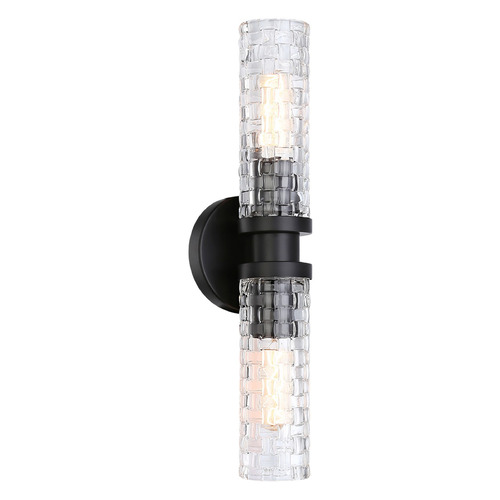 Matteo Lighting Matteo Lighting Weaver Black Vertical Bathroom Light W32112BK
