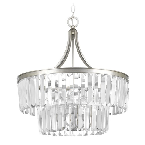 Progress Lighting Glimmer Silver Ridge Pendant by Progress Lighting P5321-134