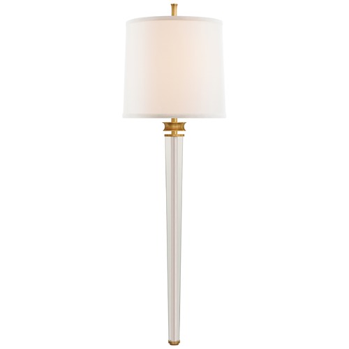 Visual Comfort Signature Collection Thomas OBrien Lyra Large Tail Sconce in Brass by Visual Comfort Signature TOB2943HABL