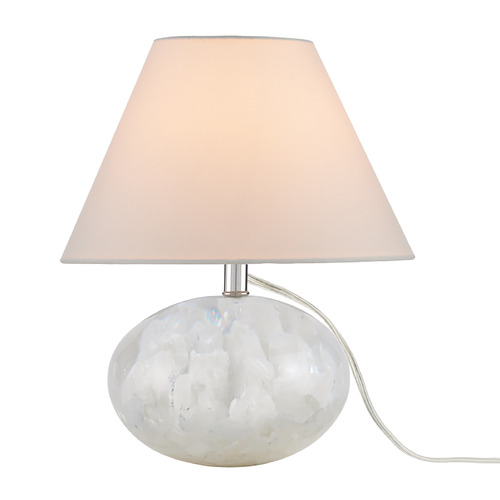 Currey and Company Lighting Currey and Company Odette Clear Table Lamp with Empire Shade 6000-0997